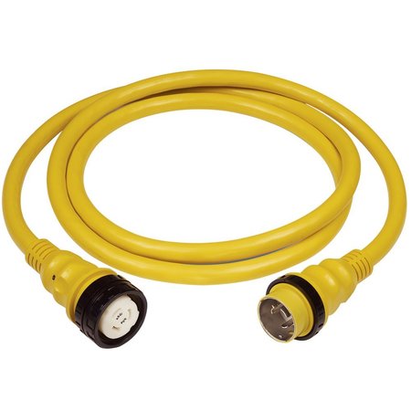 MARINCO 50Amp 125/250V Shore Power Cable - 25' - Yellow 6152SPP-25